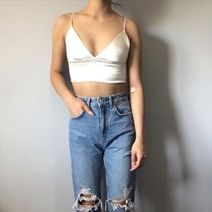 Zara satin bralette top